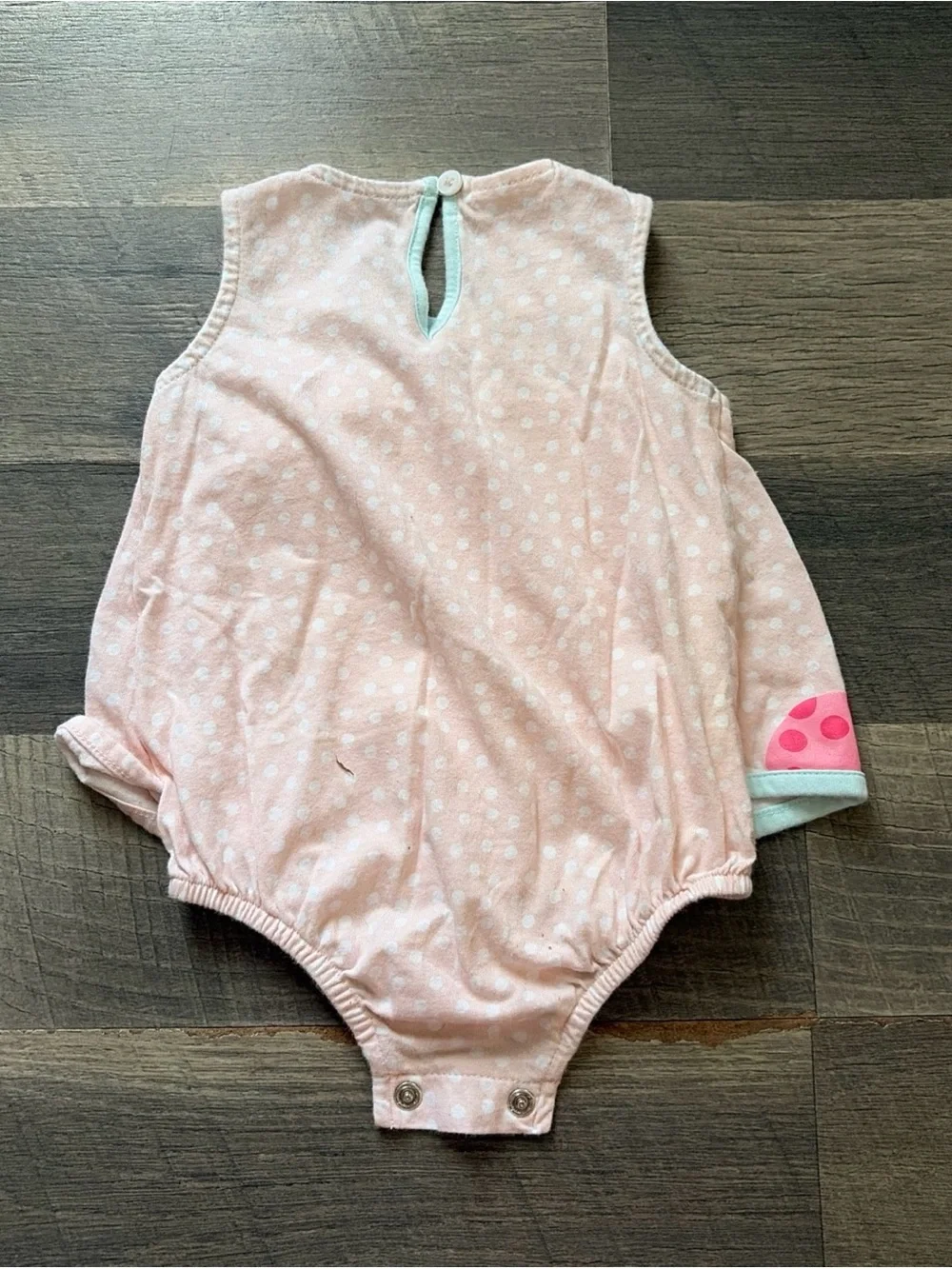 First Impressions Pink Polka Dot Ladybug One-Piece Bodysuit‎